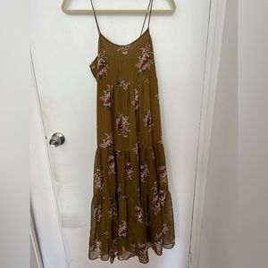 Madewell Tiered Golden Midi Floral Dress, size 00, perfect for weddings!
